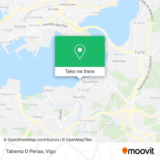 mapa Taberna O Periao