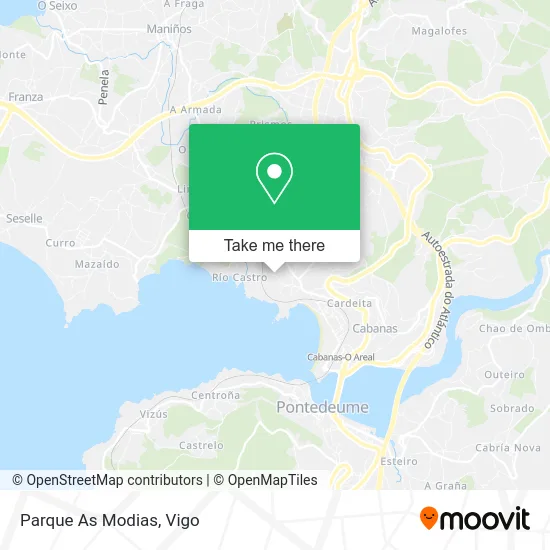 Parque As Modias map