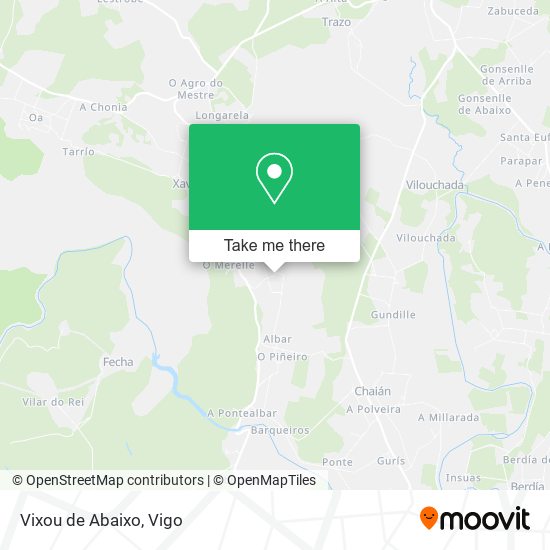 Vixou de Abaixo map