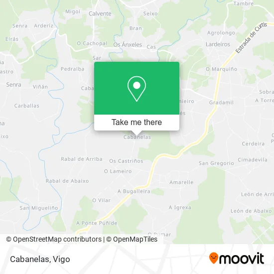 Cabanelas map