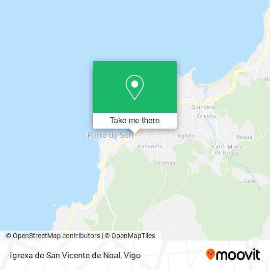 mapa Igrexa de San Vicente de Noal