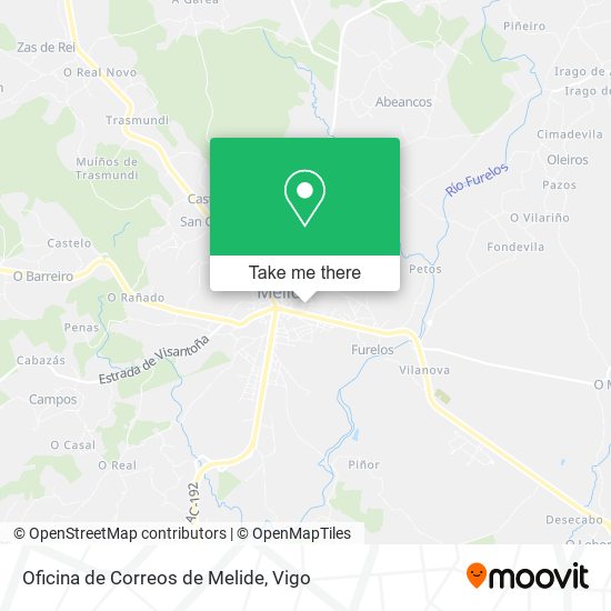 Oficina de Correos de Melide map