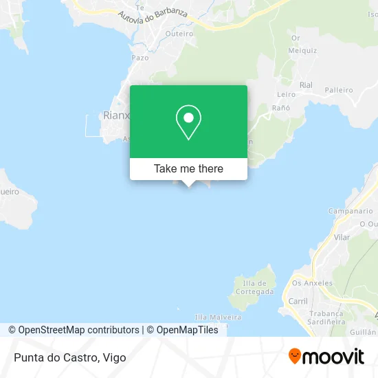 Punta do Castro map