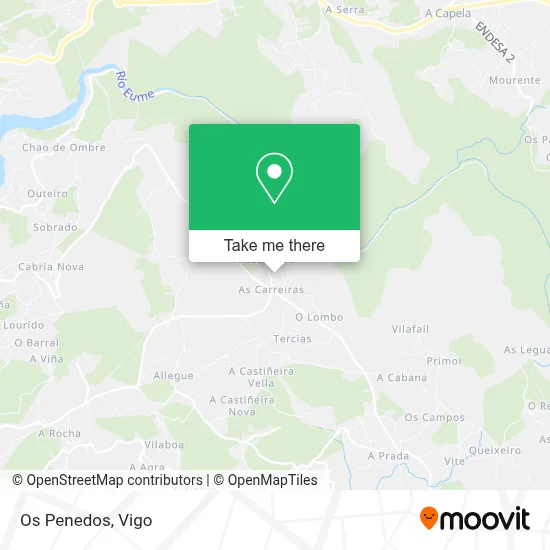 Os Penedos map