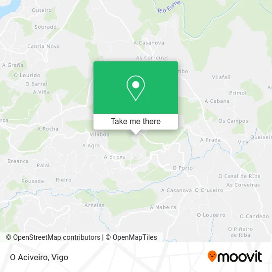 O Aciveiro map