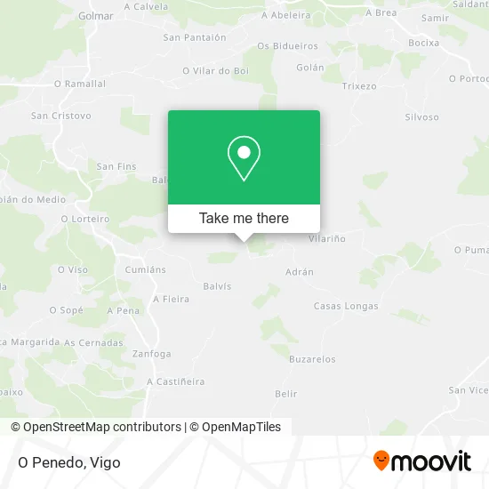 O Penedo map