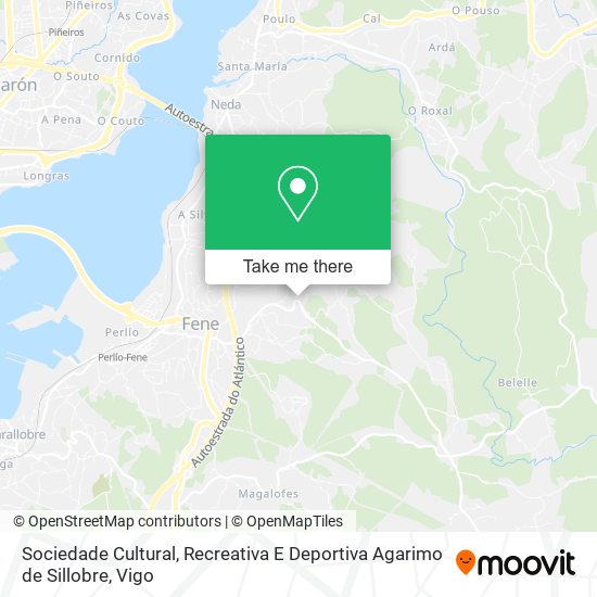 mapa Sociedade Cultural, Recreativa E Deportiva Agarimo de Sillobre