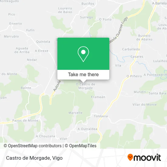 Castro de Morgade map