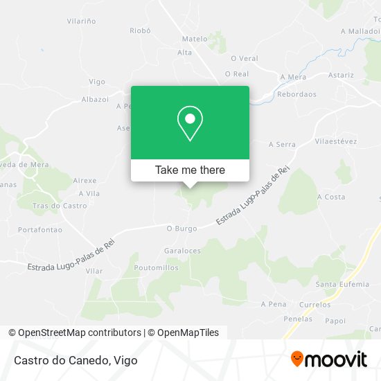 Castro do Canedo map