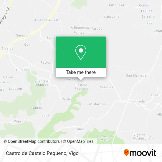 Castro de Castelo Pequeno map