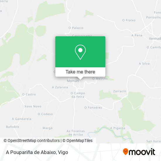 A Poupariña de Abaixo map