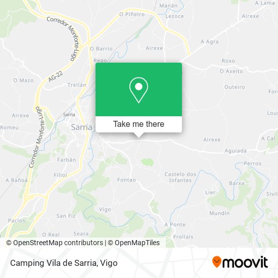 mapa Camping Vila de Sarria