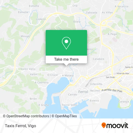 Taxis Ferrol map