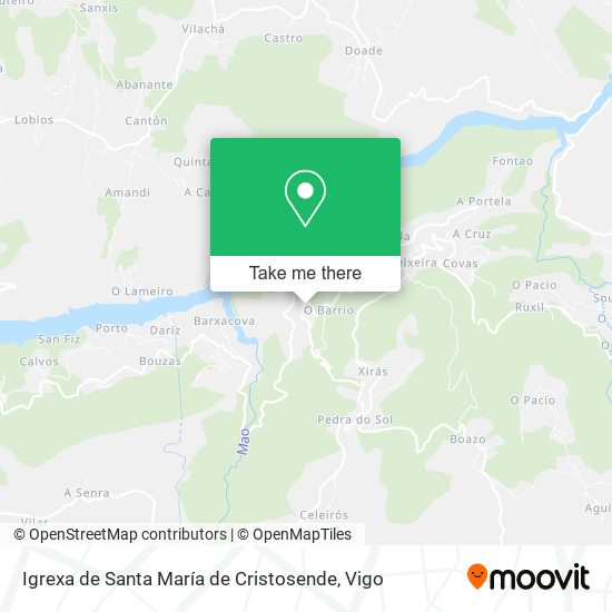 Igrexa de Santa María de Cristosende map