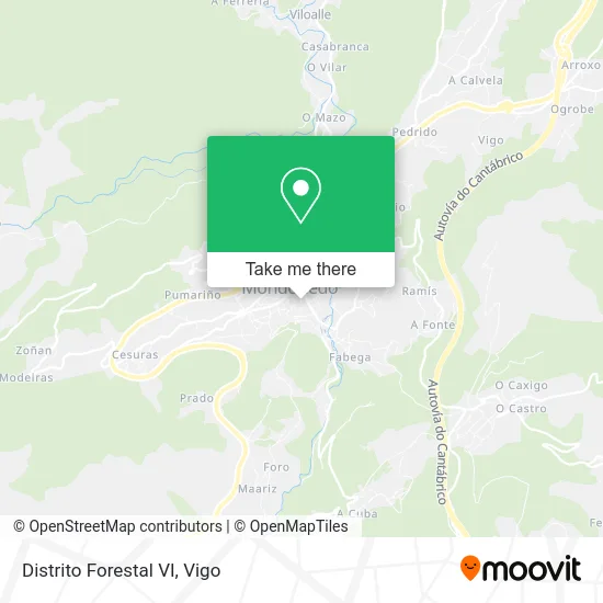 Distrito Forestal VI map