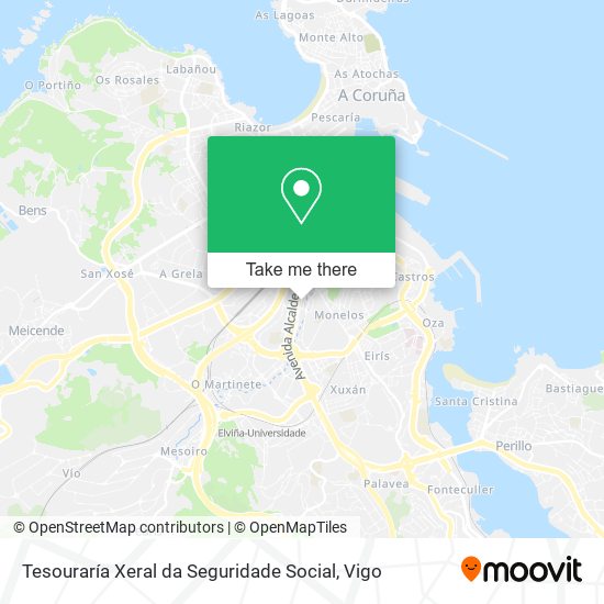 Tesouraría Xeral da Seguridade Social map