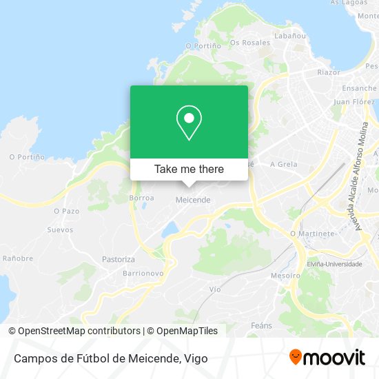 Campos de Fútbol de Meicende map