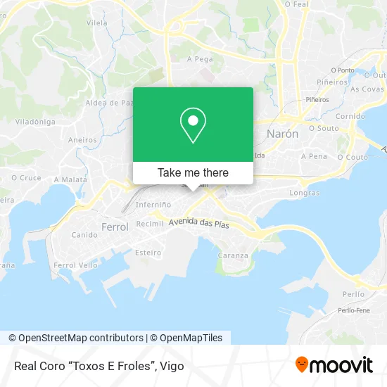 mapa Real Coro “Toxos E Froles”