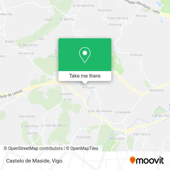 Castelo de Maside map