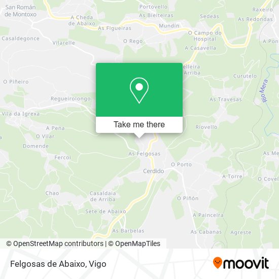 Felgosas de Abaixo map