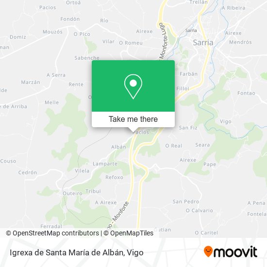 Igrexa de Santa María de Albán map