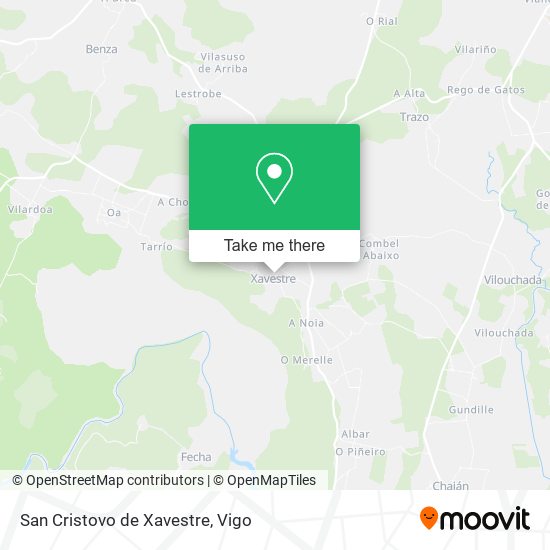 San Cristovo de Xavestre map