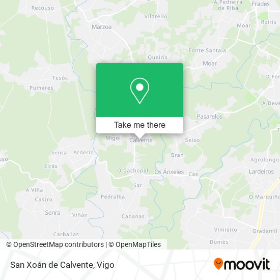 San Xoán de Calvente map