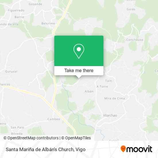 Santa Mariña de Albán's Church map
