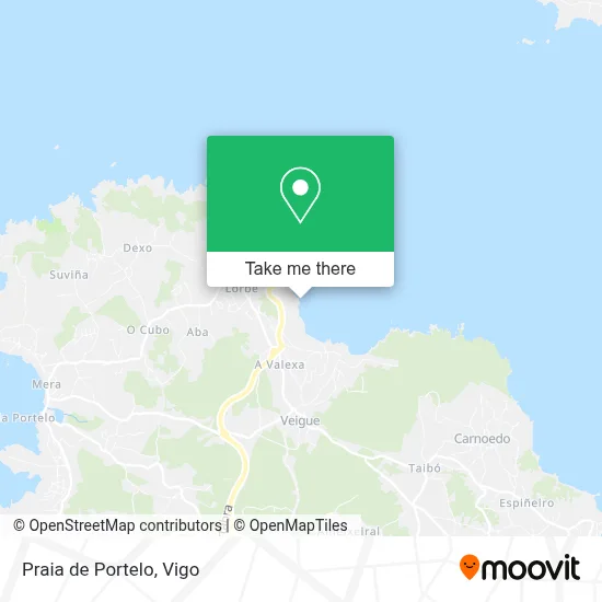 Praia de Portelo map