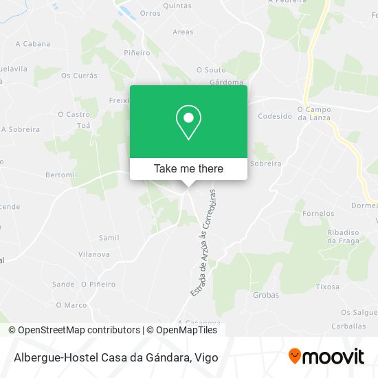 Albergue-Hostel Casa da Gándara map