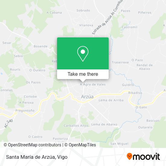 Santa María de Arzúa map