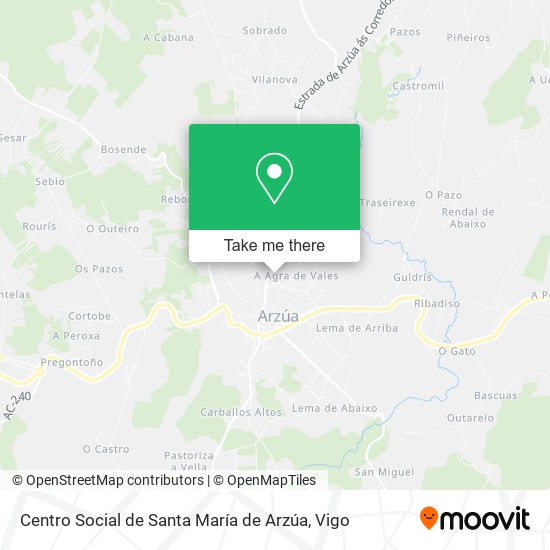 Centro Social de Santa María de Arzúa map