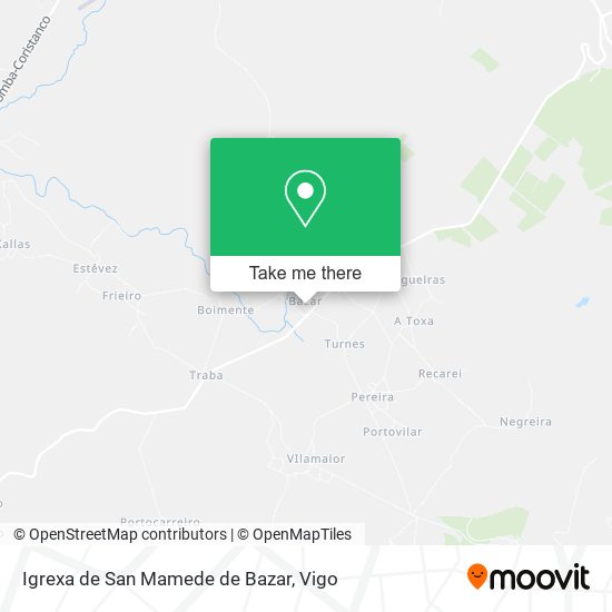 Igrexa de San Mamede de Bazar map