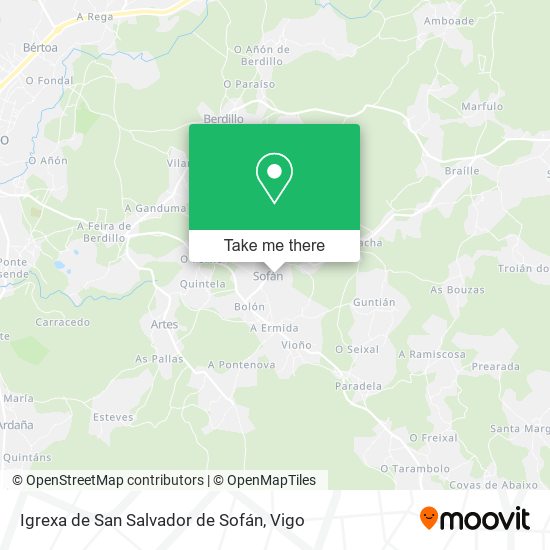 mapa Igrexa de San Salvador de Sofán