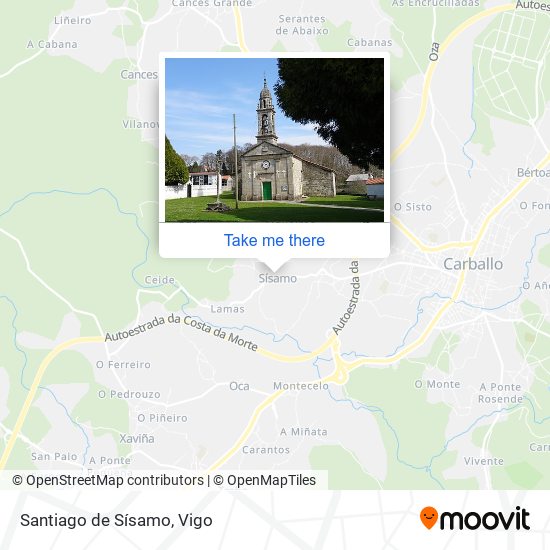 Santiago de Sísamo map