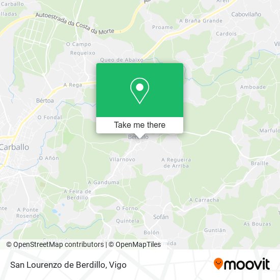 San Lourenzo de Berdillo map