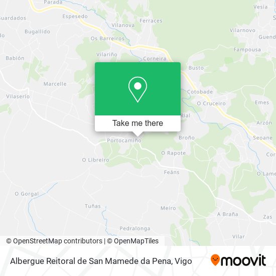Albergue Reitoral de San Mamede da Pena map