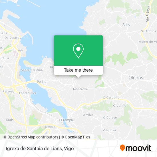 Igrexa de Santaia de Liáns map