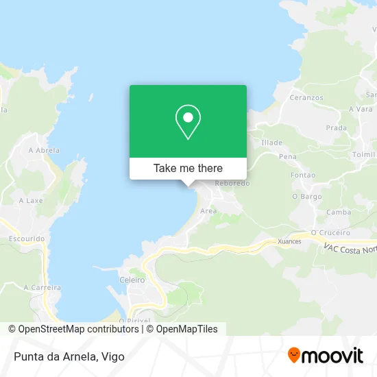 Punta da Arnela map