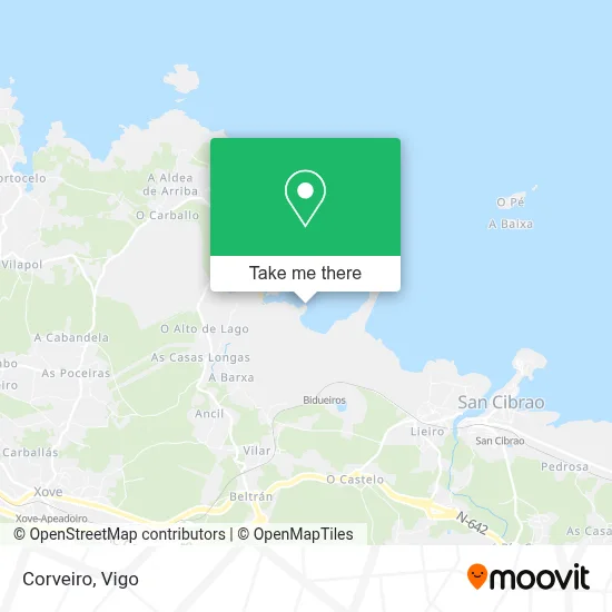 Corveiro map