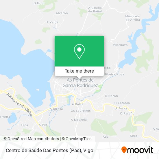 Centro de Saúde Das Pontes (Pac) map