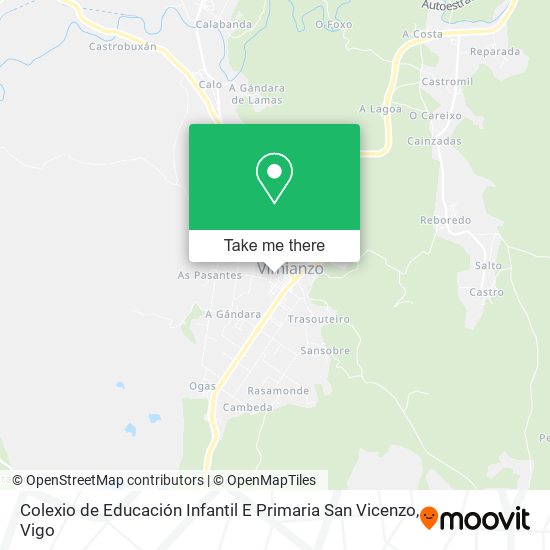 mapa Colexio de Educación Infantil E Primaria San Vicenzo