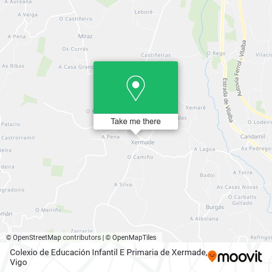 mapa Colexio de Educación Infantil E Primaria de Xermade