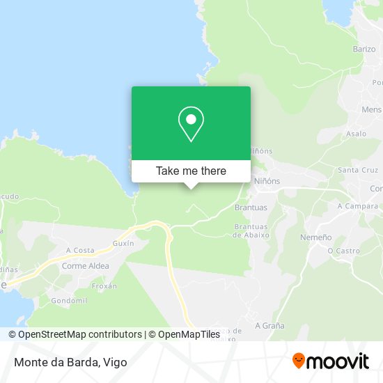 Monte da Barda map