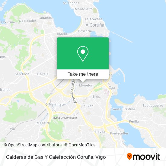 Calderas de Gas Y Calefacción Coruña map