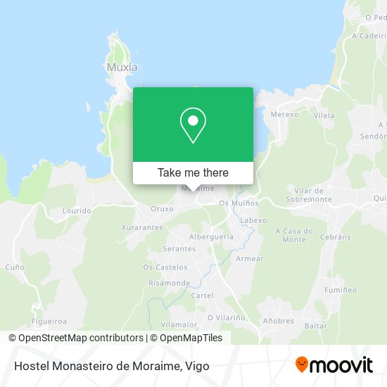 Hostel Monasteiro de Moraime map