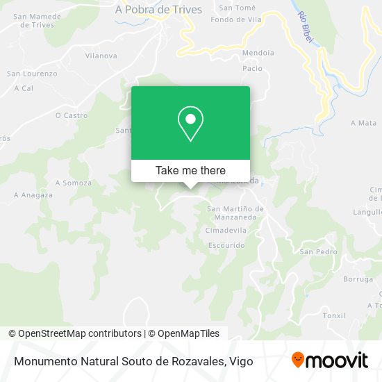 Monumento Natural Souto de Rozavales map