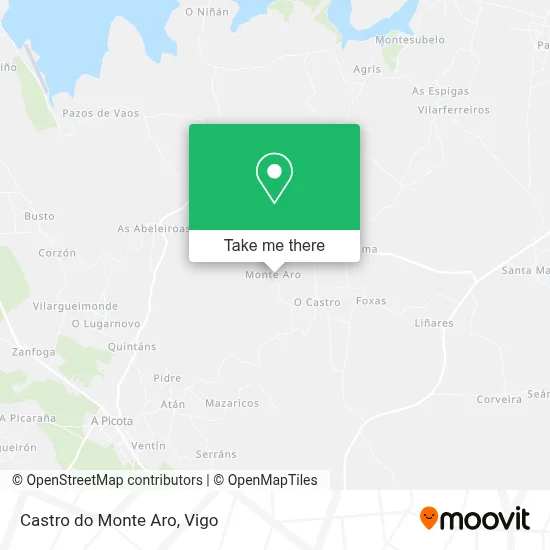 Castro do Monte Aro map
