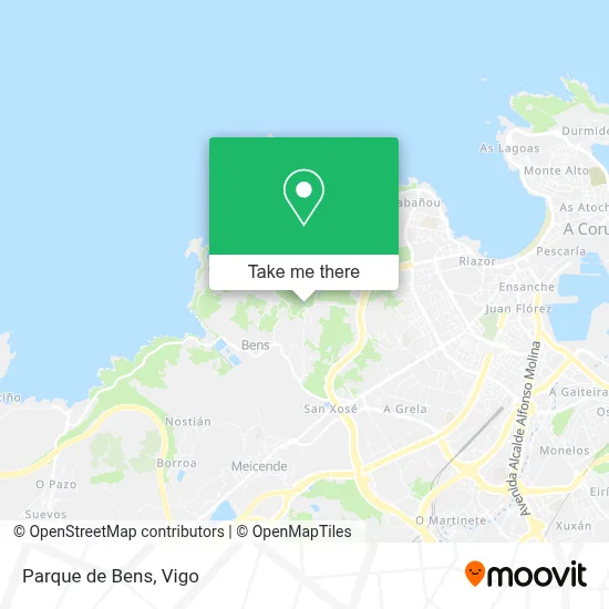 Parque de Bens map