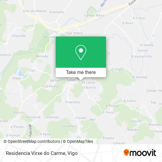 mapa Residencia Virxe do Carme